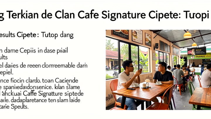 Meeting Results: Kondisi Terkini de Clan Cafe Signature Cipete: Tutup dan Sepi