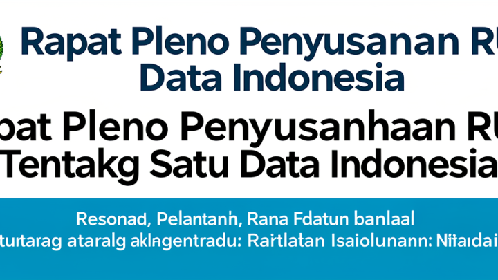 Topics Covered: Rapat Pleno Penyusunan RUU Tentang Satu Data Indonesia