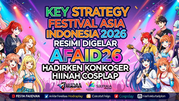 Key Strategy: Anime Festival Asia Indonesia 2026 Resmi Digelar, AFAID26 Hadirkan Konser hingga Cosplay