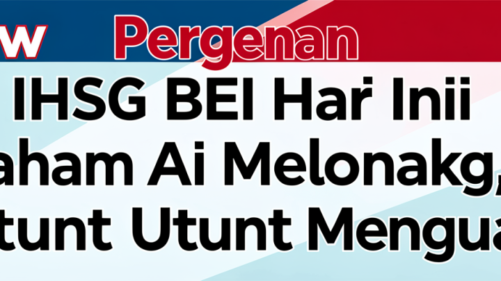New Policy: Pergerakan IHSG BEI Hari Ini: Saham AI Melonjak, Utang Menguat