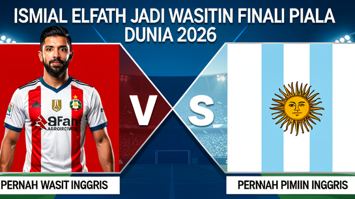 Ismail Elfath Jadi Wasit Inggris vs Argentina – Pernah Pimpin Final Piala Dunia 2026