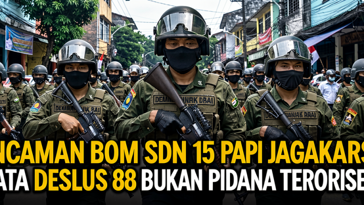 Ancaman Bom SDN 15 Pagi Jagakarsa di Mata Densus 88 Bukan Pidana Terorisme