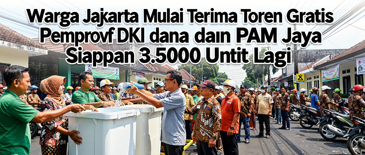 Key Strategy: Warga Jakarta Mulai Terima Toren Air Gratis, Pemprov DKI dan PAM Jaya Siapkan 3.500 Unit Lagi